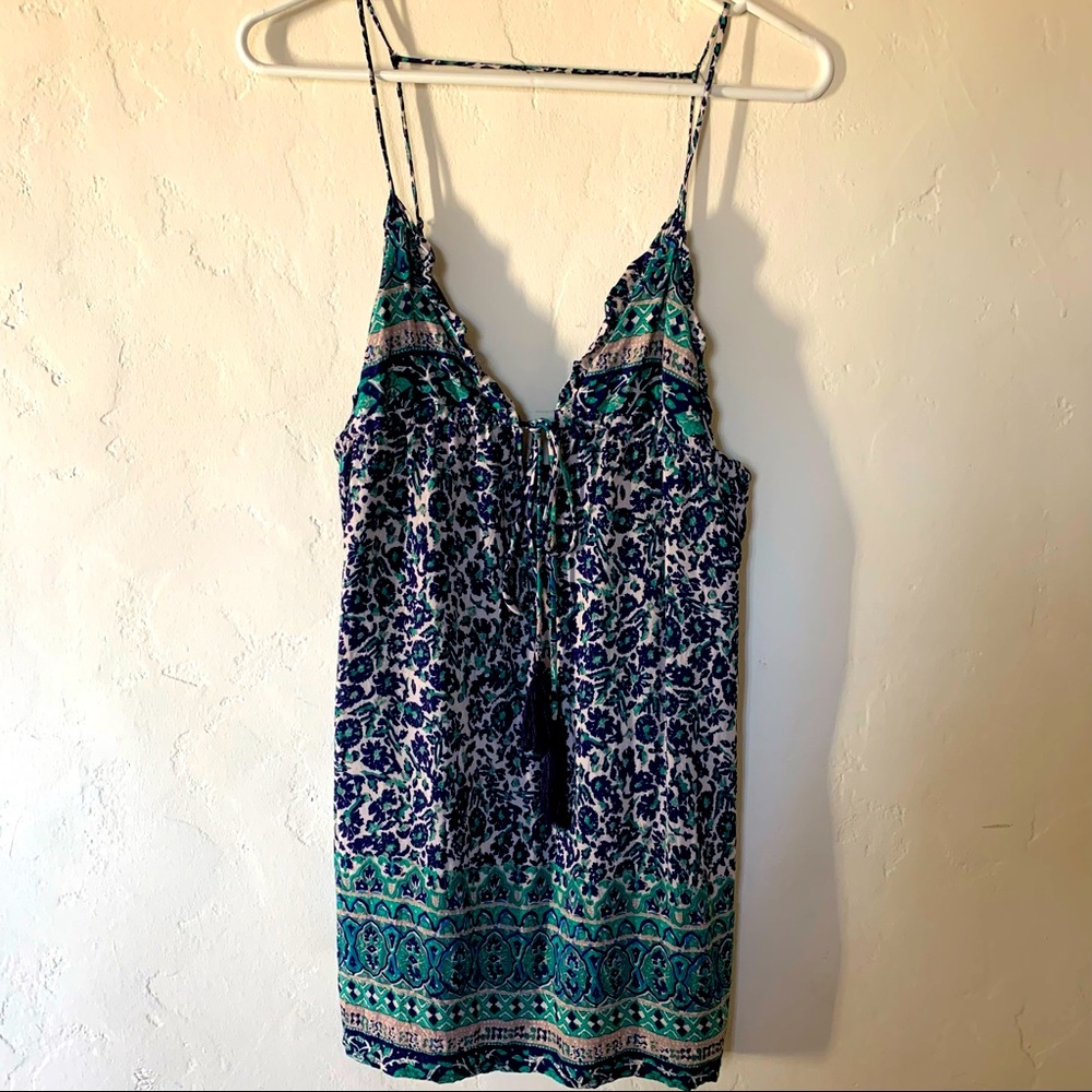 Bohemian Cotton Candy Spaghetti Strap Top Size Small